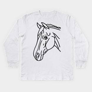 horse head Kids Long Sleeve T-Shirt